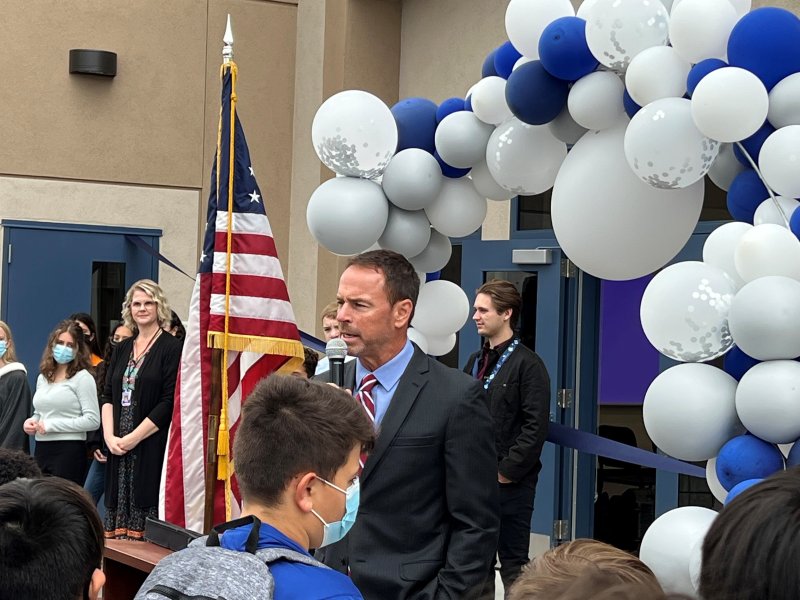 Supt. Walker at PV Music Building Dedication