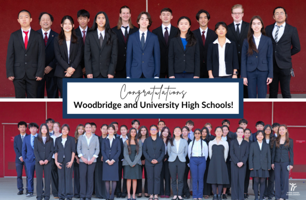 Woodbridge and University High Schools Academic Decathlon Teams