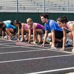 kids at the starting line ready to run